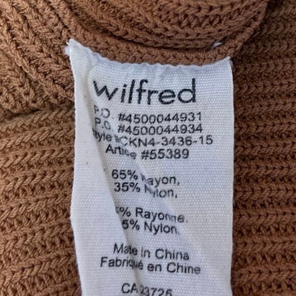 Aritzia Wilfred Brown Tan Sleeveless Knit Scoop Neck Crop Sweater Tank Top Sz S - Picture 4 of 4